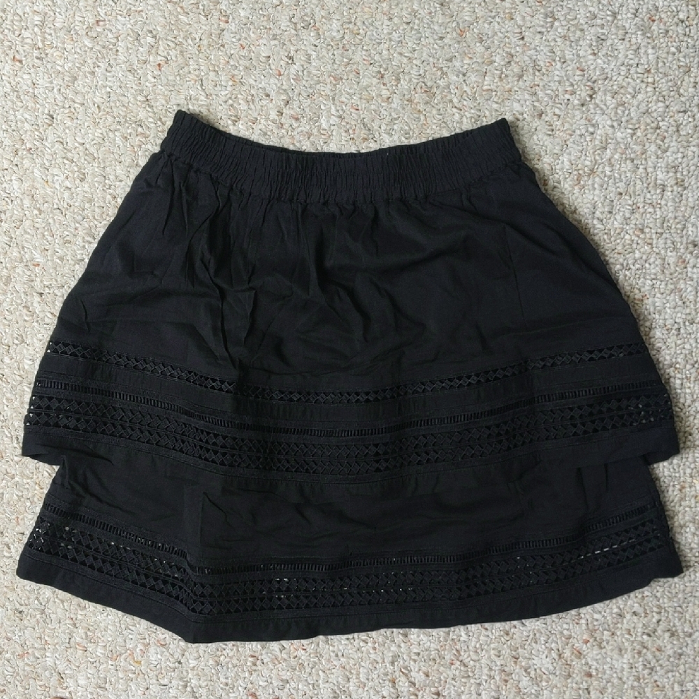 Scotch & Soda Black Tiered Mini Skirt Cocktail